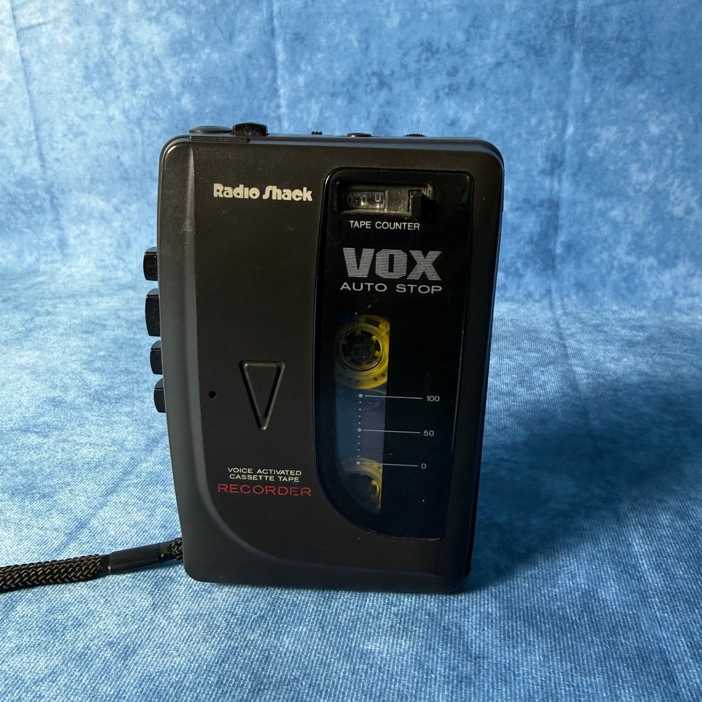 Vintage Radio Shack CTR-89 Voice Activated Cassette Recorder Tested Works